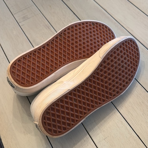 VANS | White SELDAN leather sneakers men’s 9.5 - Picture 6 of 7